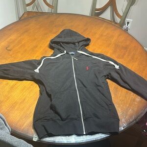 polo full zip hoodie